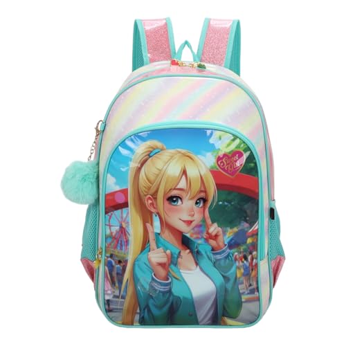 SANTINO, Mochila Infantil Sweet Girl Park by Santino Poliéster Verde SGM21U10