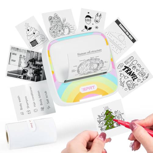 iDPRT Mini Printer with 1 Roll Sticker Paper