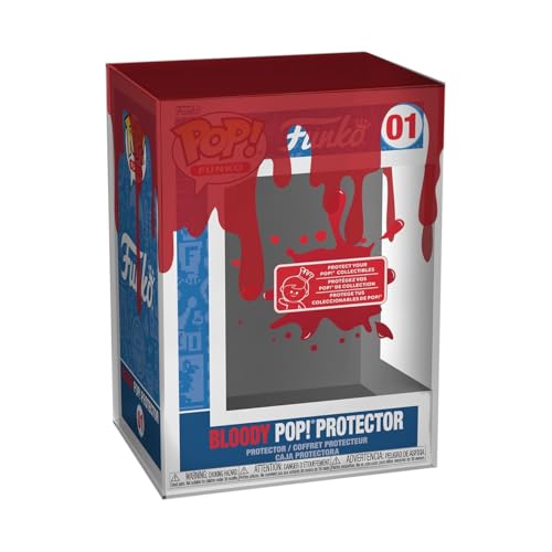 Image of Funko Pop! Protector Printed UV: Dripping Red Blood Pop Protector - Premium Protector Display Cases Pop Collectable Vinyl Figures - Durable and Stackable Storage