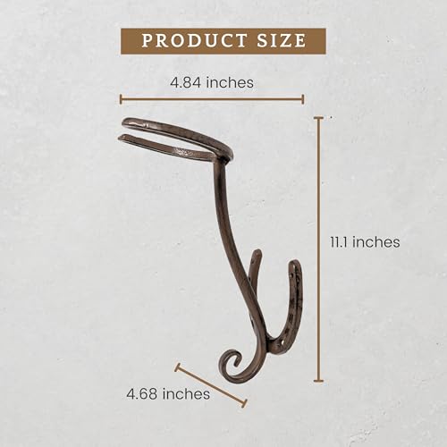 Suporte de metal para chapéu em ferradura com gancho – Organizador de parede para chapéus, casacos e