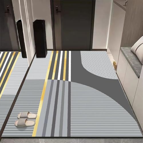 PU革 玄関ドアマット 拭ける 防水 防汚 玄関マット 長方形 ケガ防止 低反発 踏み心地 北欧 おしゃれ ダイニングルーム 屋内 家庭用 玄関 洗面所 バスマット 台所マット 100*150cm 100*120cm