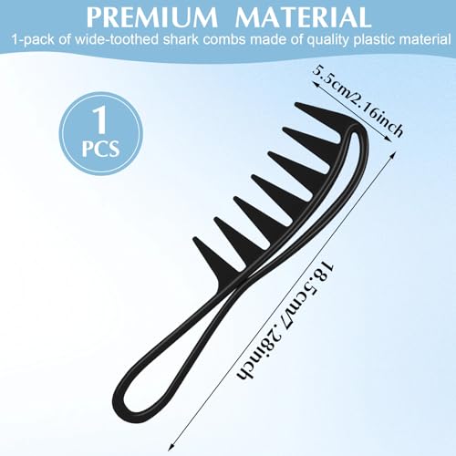 Peine de Dientes Anchos WLLHYF Negro 18.5 cm miniatura 2