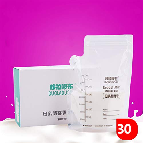 Toyandona 30 sacos de armazenamento de leite materno, sacos para freezer com balança e design bico 2