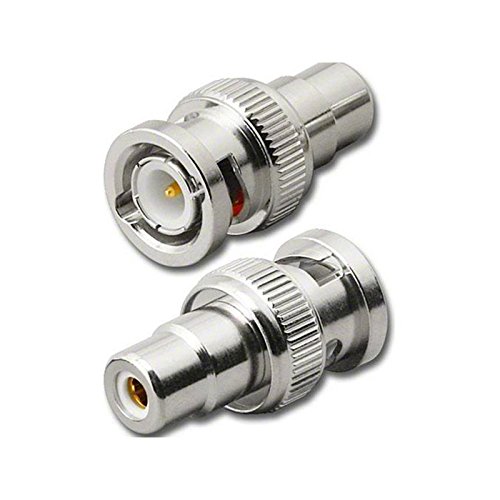 axGear BNC Male to RCA Female Coax Coaxial Cable Cord Plug Adapter Jack M/F M-F