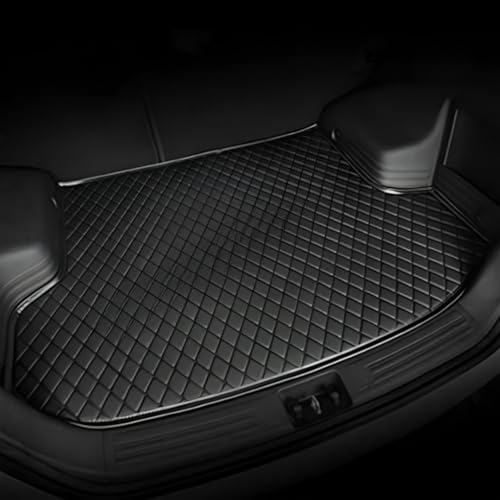 Image of Premium Boot Mat for Model Y Custom Fitted, Luxury Car Boot Mats Compatible with Tesla Model Y, Set of 1 PIECE, 100% Waterproof and Washable, Classic Black with Black Thread