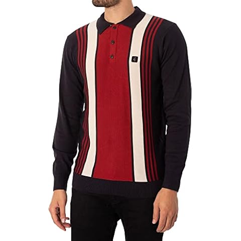 Gabicci Mens Searle Polo Jumper Navy Blue 2XL Cover