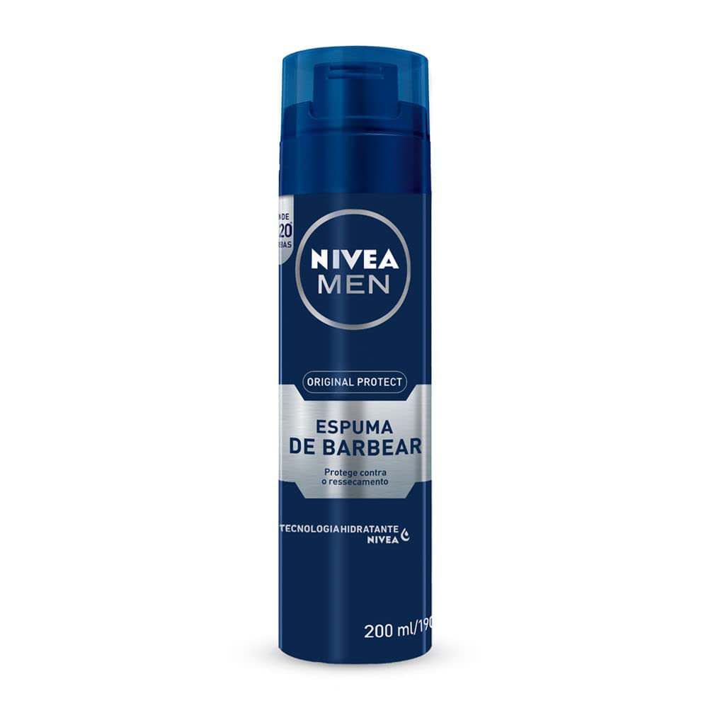 NIVEA MEN Espuma de Barbear Protect - Ativos hidratantes, previne o ressecamento e