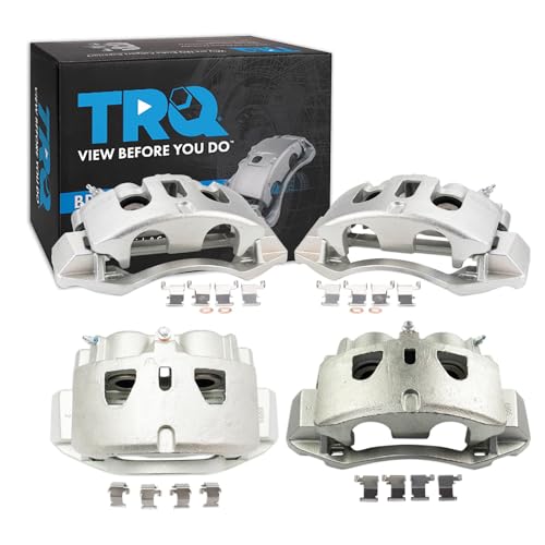 Image of TRQ Brake Caliper Set Compatible with 2011-2018 Chevrolet Silverado 2500 HD Silverado 3500 HD 2016 Suburban 3500 HD GMC Sierra 2500 HD Sierra 3500 HD