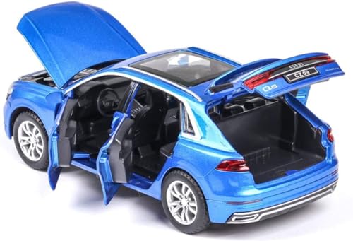 Image of 1:32 Scale Audi Q8 SUV Toy Car | Metal Pullback Diecast Car for Kids with Openable Doors, Sound, Light Effects Toy for Car Enthusiasts (Color As Per Available),black