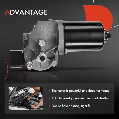 Image of A-Premium Front Windshield Wiper Motor Compatible with Audi Models - A4 /A4 Quattro 1999-2001, A6 2000-2003, A6 Quattro 2000-2002, Allroad Quattro 2001-2003, S4 2000-2002, 4-Pin
