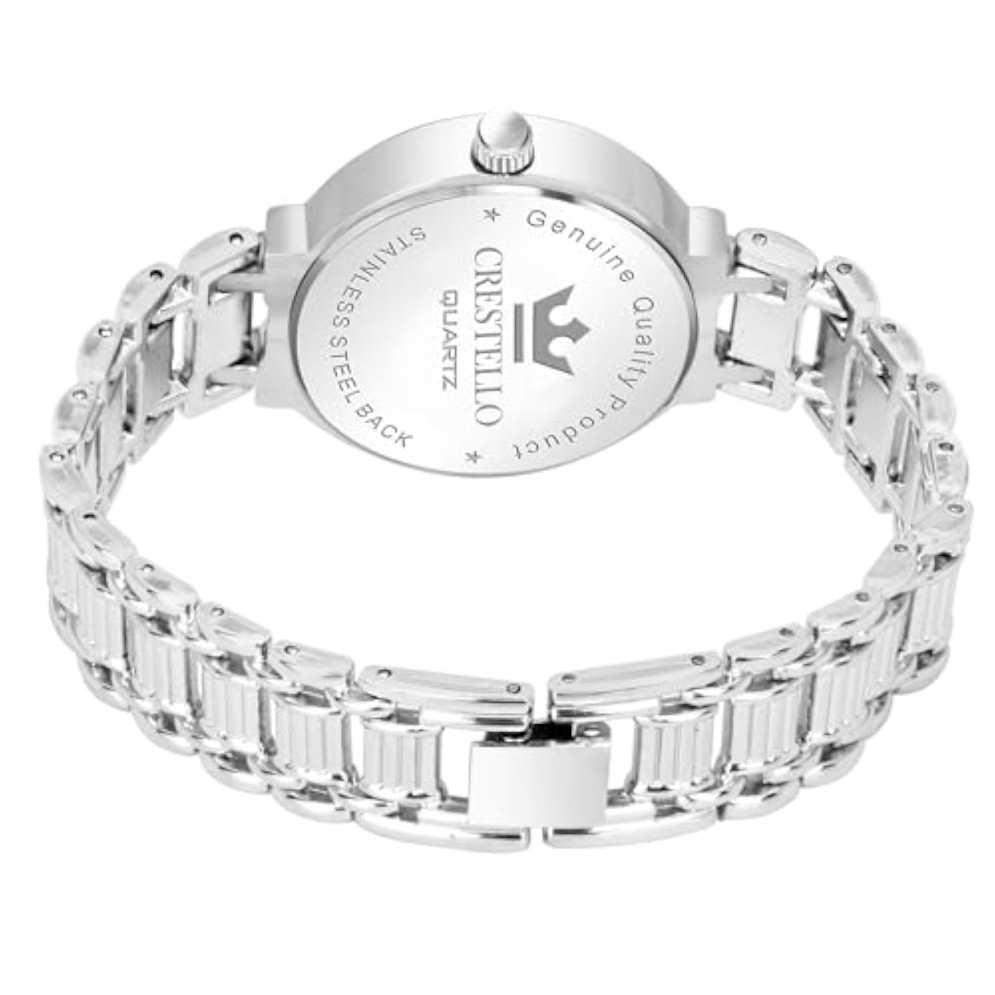 Women's Silver Plated Bracelet Analog Wrist Watch