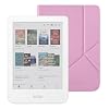 Kobo Clara Colour eReader (White) with Case Bundle (Candy Pink SleepCover, Case Bundle)
