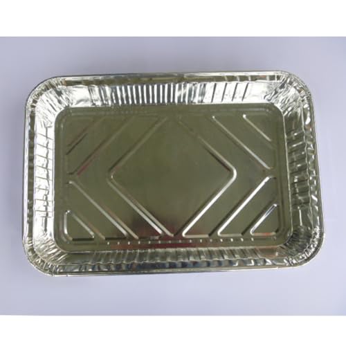 Bandejas desechables de papel de aluminio para cocinar sin ensuciar la barbacoa set de 10 8