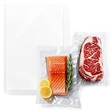 Umimile 真空パック 袋 17x25cm 100枚入り 真空パック袋 真空パック機 専用袋 エンボス加工 食品保存 鮮度保持 業務用 家庭用 シーラー 対応 低温調理 電子レンジ 湯煎 可能 PA+PE 食品安全素材 防臭 防漏 密封 保存袋 ロール式 高耐久 密閉バッグ