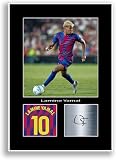 LJW Prints Lamine Yamal - Póster de jugador de fútbol firmado para aficionados y aficionados del Barcelona