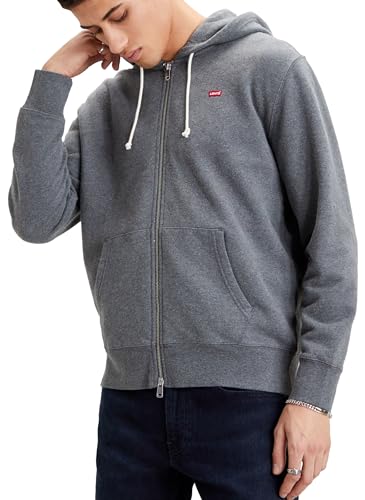 Levi's Herren Zip Up Sweatshirt, Charcoal Heather XX, L