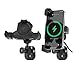 MUSM Car Phone Holder Motorcycle Shock Absorber Mobile Holder Triangular Fixed Horizontal Model Wireless Charging Handle Model(Charge)