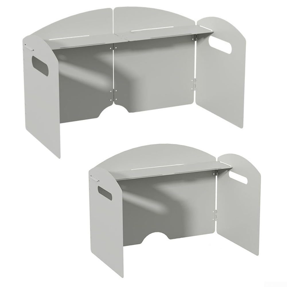 34-Panel Camping Stove Windscreen Carbon Steel(White trifold)