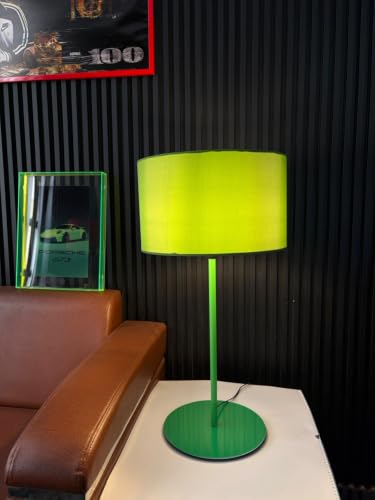 Image of THE GRANDEUR Table Lamp with Fabric Shade, 41 cm, Green, Metal Base | Decorative