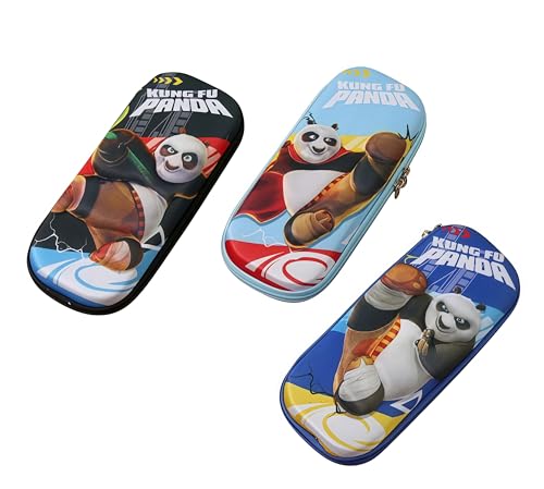 Image of Gifts- Panda Pencil Case for Kids - Pack of 1, Large Capacity Waterproof Stationery Pouch with Zipper| Cute Hardtop Pencil Box for School, Boys & Girls (1 PC- Random Design) Size 22X8 cm