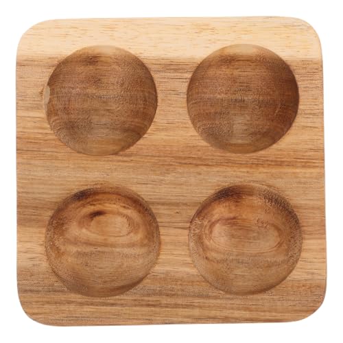 BESTOYARD Akazienholz Eierablage Für 4 Eier Stabiler Eierhalter Für Küche Und Kühlschrank Nachhaltiges Eiertablett Zur Sicherer Aufbewahrung Und Organisation