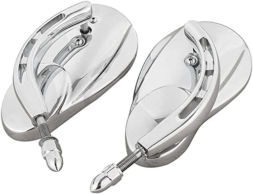 Harley Rearview Mirrors/Split Vision Mirrors Fits For Harley Most Models Road King Street Glide Road Glide Softail Iron 883 Iron 1200 Deluxe Fatboy Sport Glide Xg500 Xg750 1982-2022 (Chrome) #TOP2