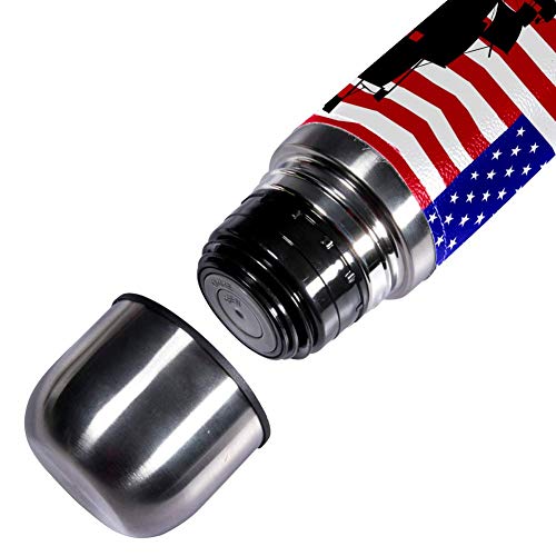 Columbus Ships cubierta de cuero térmica taza aislante taza de acero inoxidable té café taza de viaje botella de agua… - Imagen 4