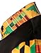 ZEROYAA Men's Kente Print Suit Long Sleeve Button up African Dashiki Shirt and Pants Ethnic 2 Piece Outfit Black X-Large