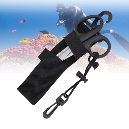 Tijeras de buceo de acero con bordes microdentados y corte subacuático 4