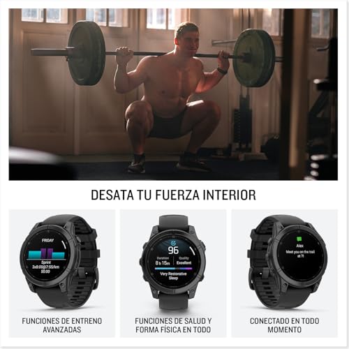 Garmin fenix E 47mm reloj GPS multideporte de acero gris con pantalla AMOLED 4
