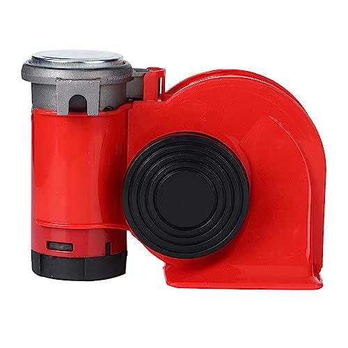 Klaxon à air de trompette d'escargot 12V rouge et noir pour camion