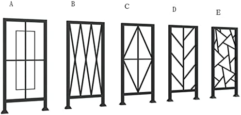 Modern Metal Iron Stair Balusters Railing Kit - Indoor/Outdoor Simple Balustrade for Family, Hotel, Villa, Attic, Deck, Balcony - Available in Gold, Size A