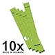 Original Falken 10er Pack Ordner-Rückenschild. Made in Germany. Etiketten 36 x 290 mm selbstklebend für 5 cm schmale Ordner grün