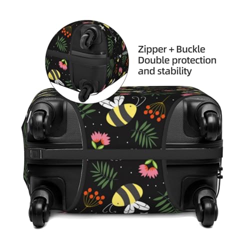 Bees For Travel Luggage Cover Suitcase Protector Fits 18-32 Inch Travel Luggage Protector Elastic Luggage Anti-Scratch Suitcase Cover2