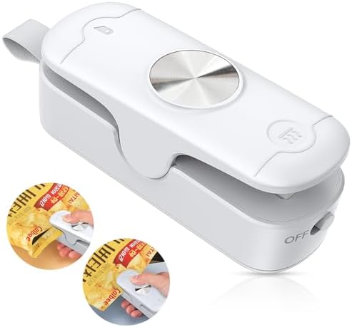Bag Sealer, 2 in 1 Mini Bag Sealer Heat Seal and Cutter, Portable...