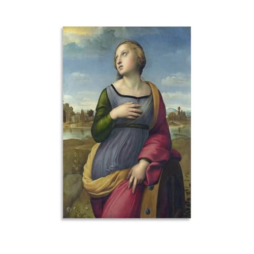 Peinture sur toile Raphaël d'Alexandrie 40x60 cm pour décoration murale