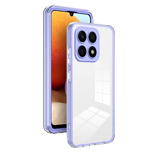 WOKEZ Genomskinligt telefonfodral Honor X8b med lila stötfångare