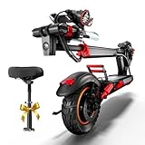 AONIU M4 Electric Scooter for Adults with seat 25-30 mph Fast Speed Heavy Duty 300 lbs 31 Miles Long Range Foldable e Scooter 10 inch Off Road Tires Mobility Folding e Scooters for Girls Men Teens.