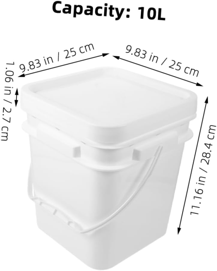 2pcs Paint Bucket Lid Lightweight Abs Container for Projects and Wide Mouth Design for Effortless Pouring