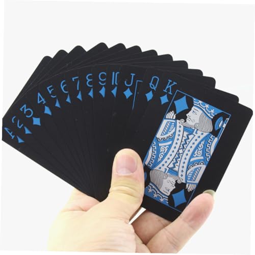 Supvox Wasserdichtes PVC Pokerkarten Set Kreative Blaue Spielkarten aus Flexiblem Kunststoff Langlebig und Biegsam Inklusive Transparentem Spielkartenbox für Familien und Freunde – Bild 6