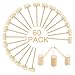 DEAYOU 60 PCS Mini Wooden Hammers Mallets, Crab Mallet Wood Hammer for Chocolate, Breakable Hearts, Small Multi-Purpose Hardwood Cracking Tool Beating Gavel for Lobster, Seafood, Shellfish, Crafts
