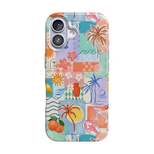 Casely iPhone 17 Case | Tropical Heat | Beachy Collage | Compatible with MagSafe | Classic Ultra Slim Design