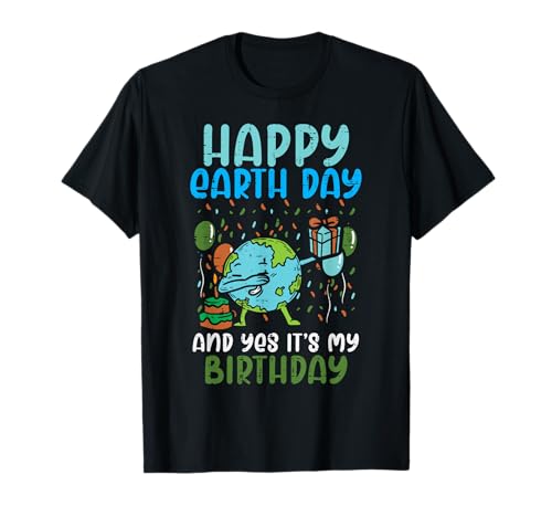Happy Earth Day Dab Compleanno 22 Aprile Ragazzi Ragazze Bambini Maglietta