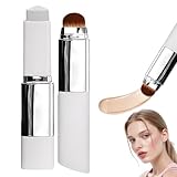 VRYNDH Fondotinta Cambia Colore,fondotinta bianco che cambia colore,Fondotinta Stick Coreano， Coreano Bianco In Crema Con Pennello - Stick Correttore E Fondotintas(Bianco avorio)