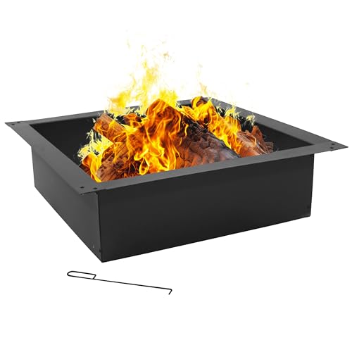 Sunnydaze Fire Ring for Outside - Heavy-Duty Wood-Burning Metal Fire Pit Ring Insert - 36-Inch...