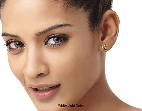 Tingle Alexandrite Stud Earrings For Men Cushion Diaspore Stud Earrings Unique Color Change Gem Stud Earrings Fine Jewelry Sterling Silver Stud Earrings For Women #TOP4