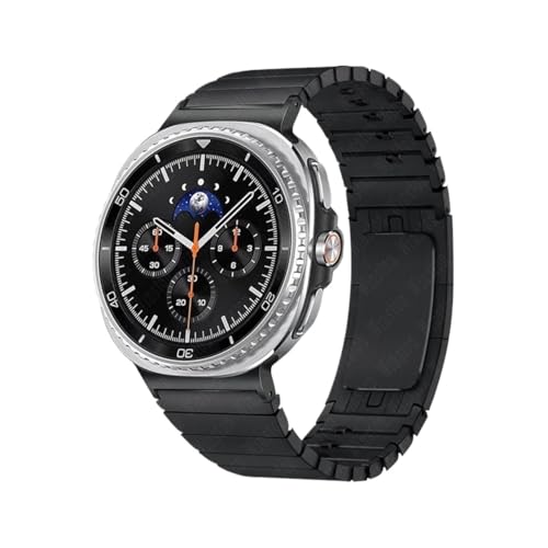 に適合Samsung Galaxy Watch Ultra 2025 47mm /8 40mm /44mm /8 Classic 46mmに適合するステンレススチールバンド(Black-2,For Galaxy Watch 8 40mm)