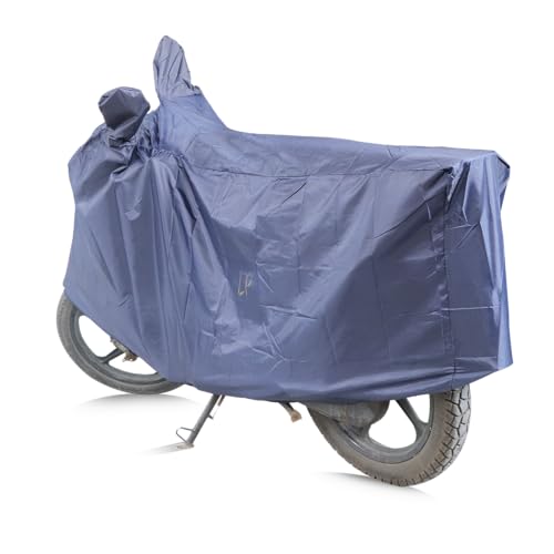 Image of TVS Racing Vehicle Cover with elastic (Vehicle Cover) | Universal Bike Cover for TVS Two Wheelers| UV Protection and Dustproof| Elastic Fit |Blue