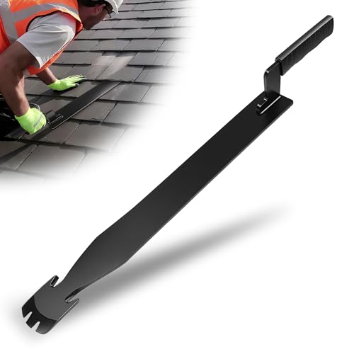 22 Shingle Slater Ripper with Claw Nail Puller End High Quality Metal Roof Shingle Removal Tool with Bow-Type Rubbe Handles Roofing Tools Roof Shingle Nail Puller