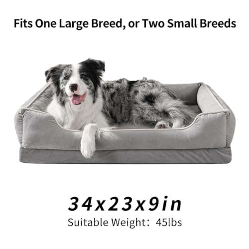 fairy pet Orthopedic Dog Bed for Medium to Large Dogs & Cats, Grey by fairy pet - Used condition - Image 8